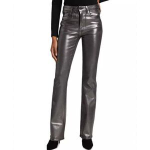Joe's Jeans Hi (Rise) Honey Flawless Metallic Bootcut Jeans Silver Size 25